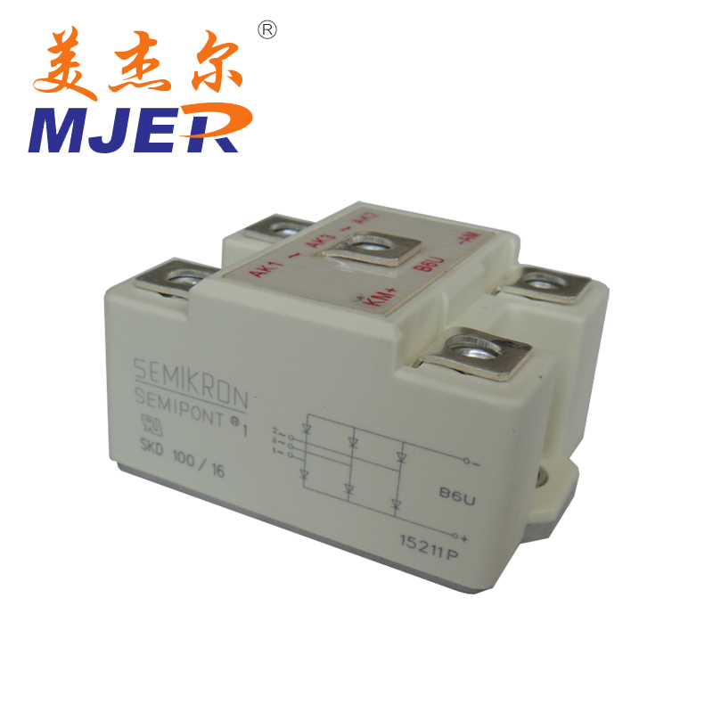 Three phase diode rectifier SKD100/16 Semikron half bridge rectifier skd100