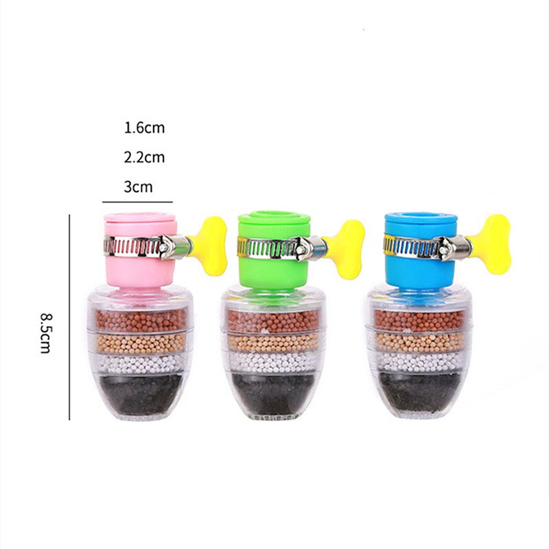 5-Lagen Waterzuiveraar Kraan Filter Waterbesparing Keuken Kraan Waskolf Actieve Kool Filtratie Douchekop Nozzle Cleaning Filters