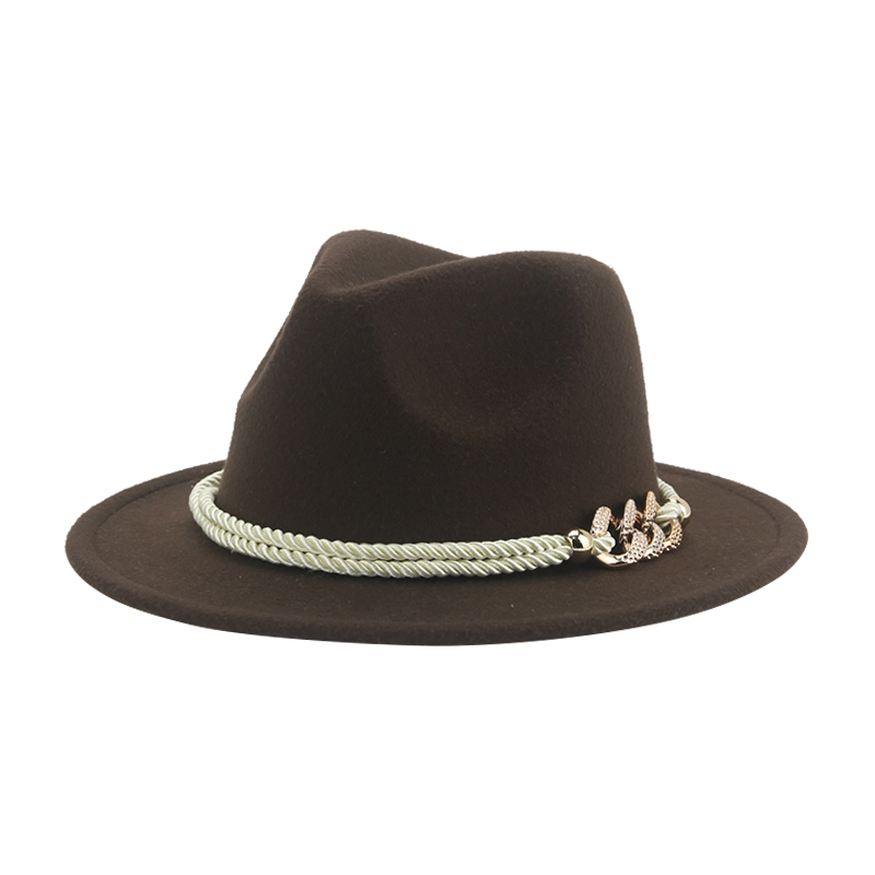chapeau femme bonnet casquette chapeau homme Chapeau Fedoras pour filles et garçons, taille 52cm, 54cm, couleur unie, petites casquettes Jazz Panama, ceinture, robe formelle d'extérieur,: coffee