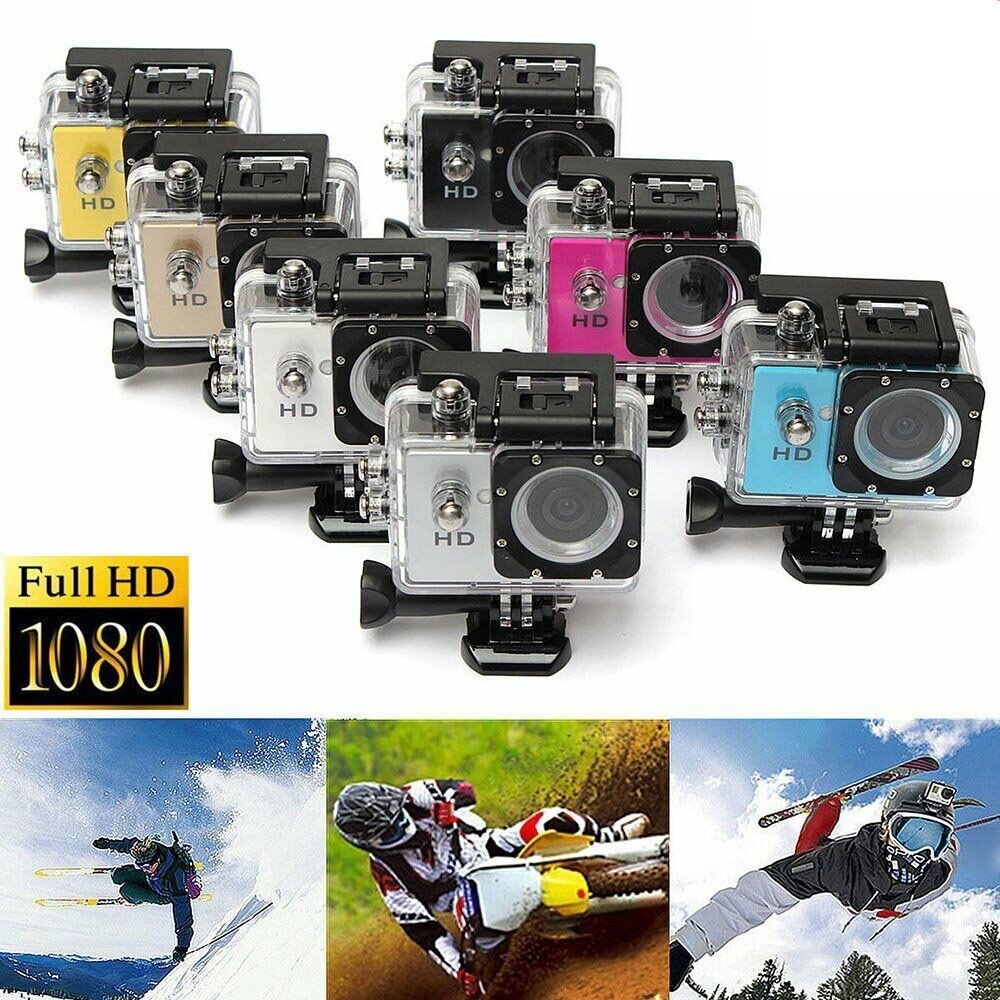 Portable Waterproof Sports Camera HD DV Car Action Video Record Camcorder Yellow
