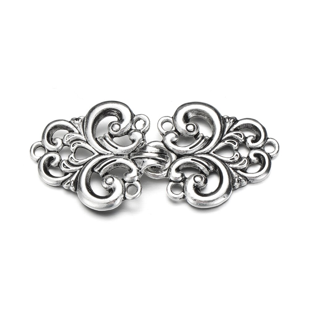 Jahrgang Strickjacke Clip Für Frauen zur Seite fahren Bluse Schal Clips Verschlüsse Schal Brosche Charme Zubehör: 2-Antiquität Silber-