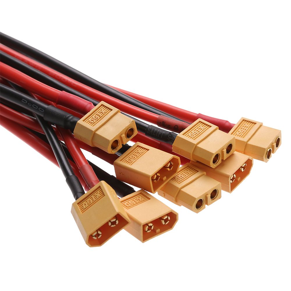 XT60 Connector Female / male 10CM/15CM XT60 Battery Male Female Connector Plug with Silicon 12 AWG/14 AWG Wire