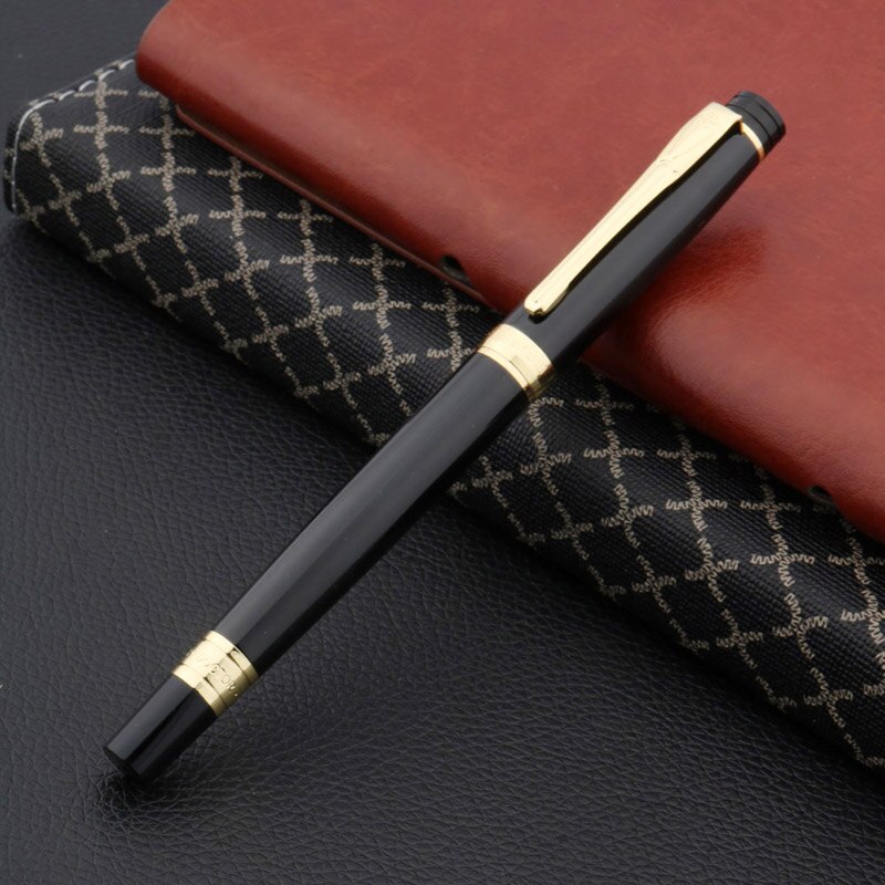 Hero 3802 Metal Black Golden Retro Iridium Klassieke Vulpen