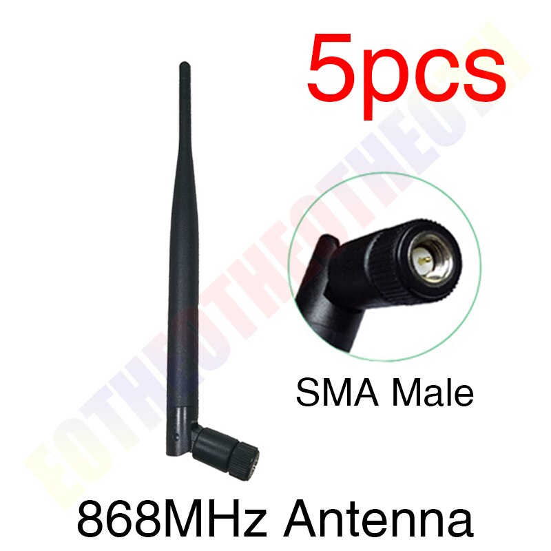 5Pc 868Mhz Antenne 915Mhz Antena Lorawan Lora 5dbi Sma Male Connector 868M 915M Mhz Antena gsm Directionele Waterdichte Antenas: 5PCS Male