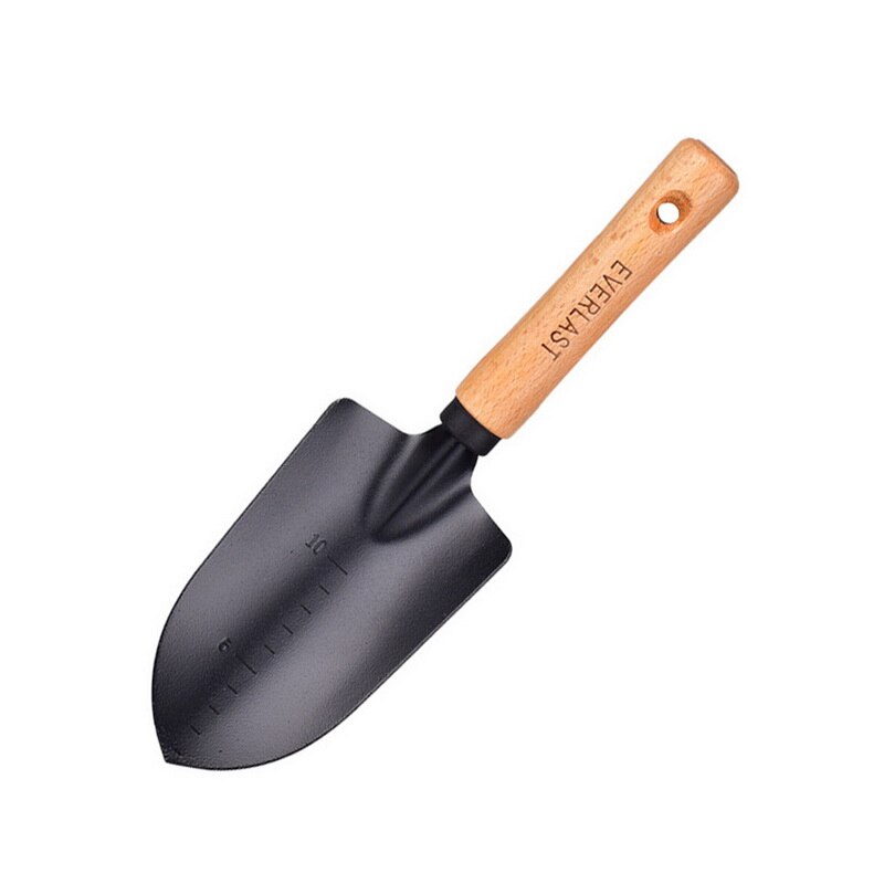 Carbon Steel Garden Shovel Flower Planting Shovel Garden Wooden Handle Gardening Hand Tools for Roots and Planting: B
