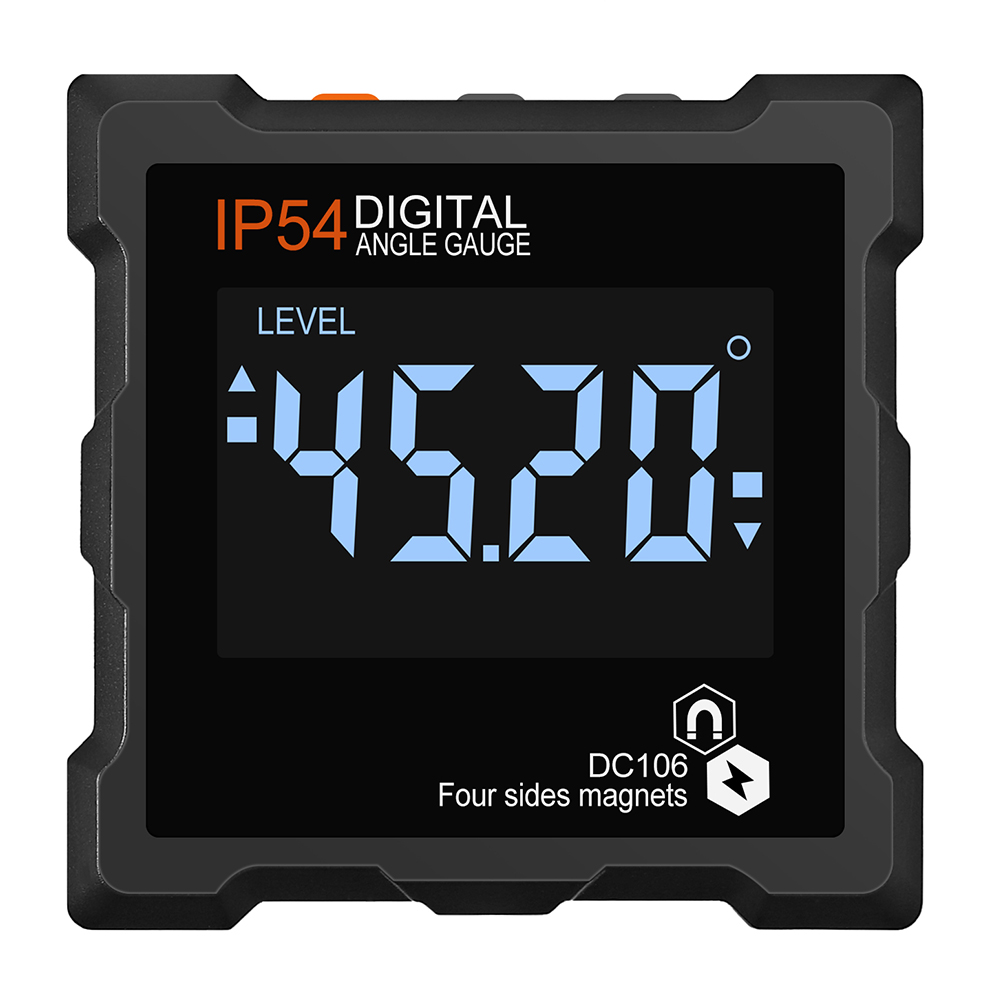 IP54 Hoek Finder 4X90 Graden Meten 4 Kanten Magnetische Gradenboog Lcd Digitale Hoek Gauge Voor Houtbewerking