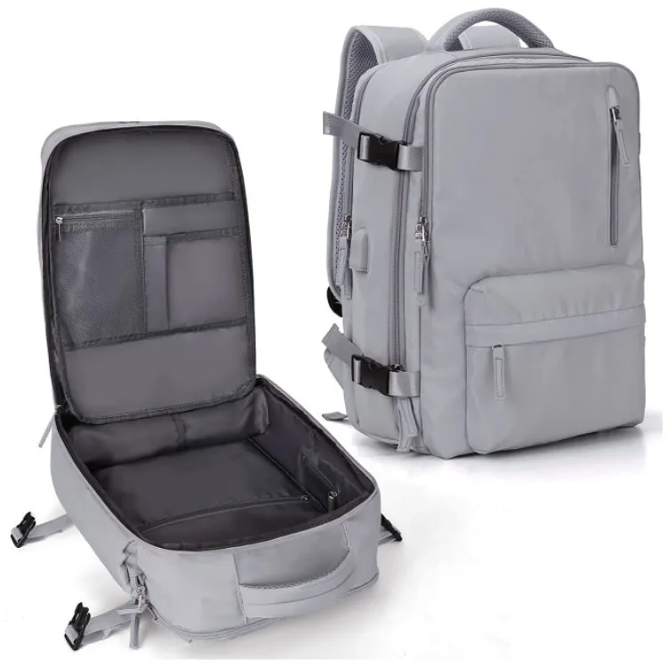 Mochila de viaje para llevar artículos personales, bolsa para vuelos aprobada, maleta de equipaje de mano de 35L, bolsa de fin de semana impermeable para hombres y mujeres: Azul cielo