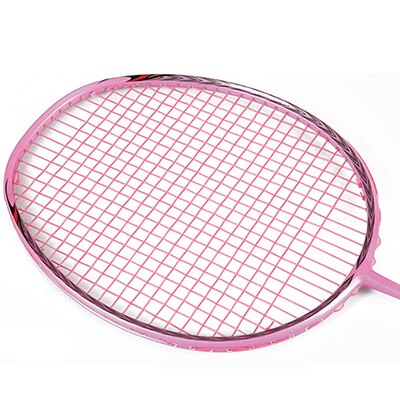 Ultralight 5U Carbon Fiber Badminton Racket Met String Tassen Raquette Geregen Padel Racket Z Speed Force Professionele Rackets: Roze