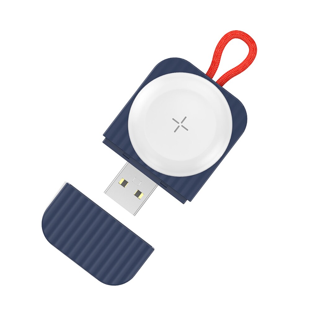 ROCK Wireless Charger for Apple Watch Series 7 6 5 4 3 Portable Magnetic Qi Wireless USB Fast Charging Dock for iWatch SE 2 1: USB-A Blue