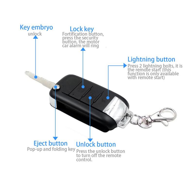 Universal Motorcycle Bike Alarm Flashing Sound Alarm Remote Key Start Start System H9X2