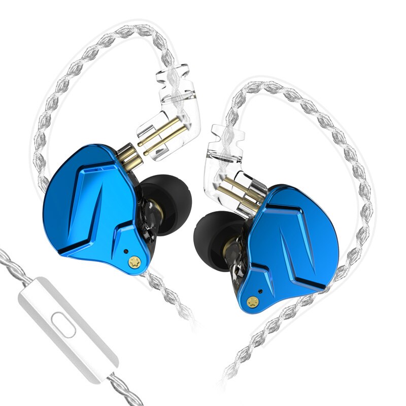 KZ ZSN Pro X 1DD 1BA Metalowe słuchawki douszne HIFI Bass Earbuds Hybrid Driver Sport Headset Very Low Voice For ZSX ZAX ASX EDX Z1: Czerwony