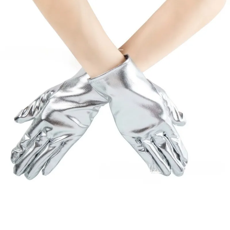 10 paar dames meisjes zachte glanzende spandex kunstleer handschoenen Halloween cosplay kostuum verjaardag bruiloft feestartikelen