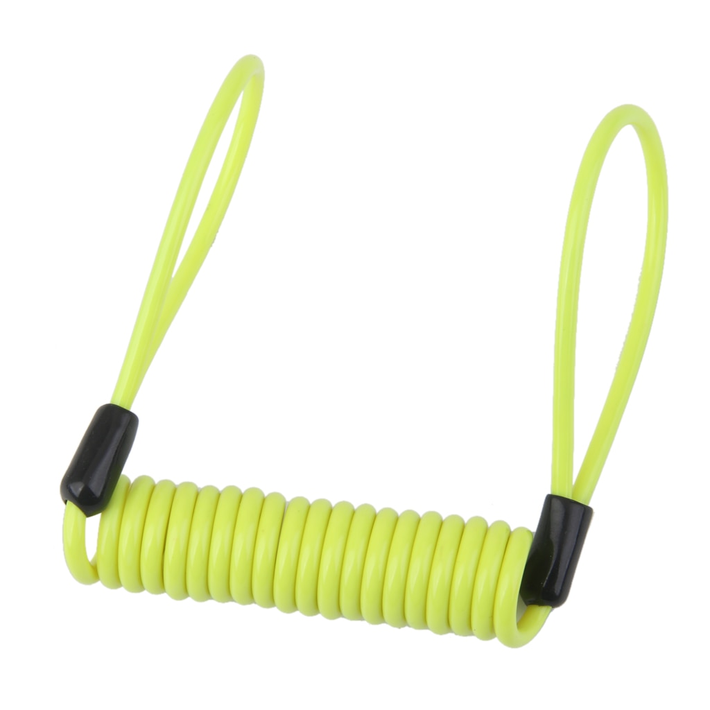 2pcs 1.2m Motorbike Disc Brake Lock Safety Spring Coil Wire Reminder Cable