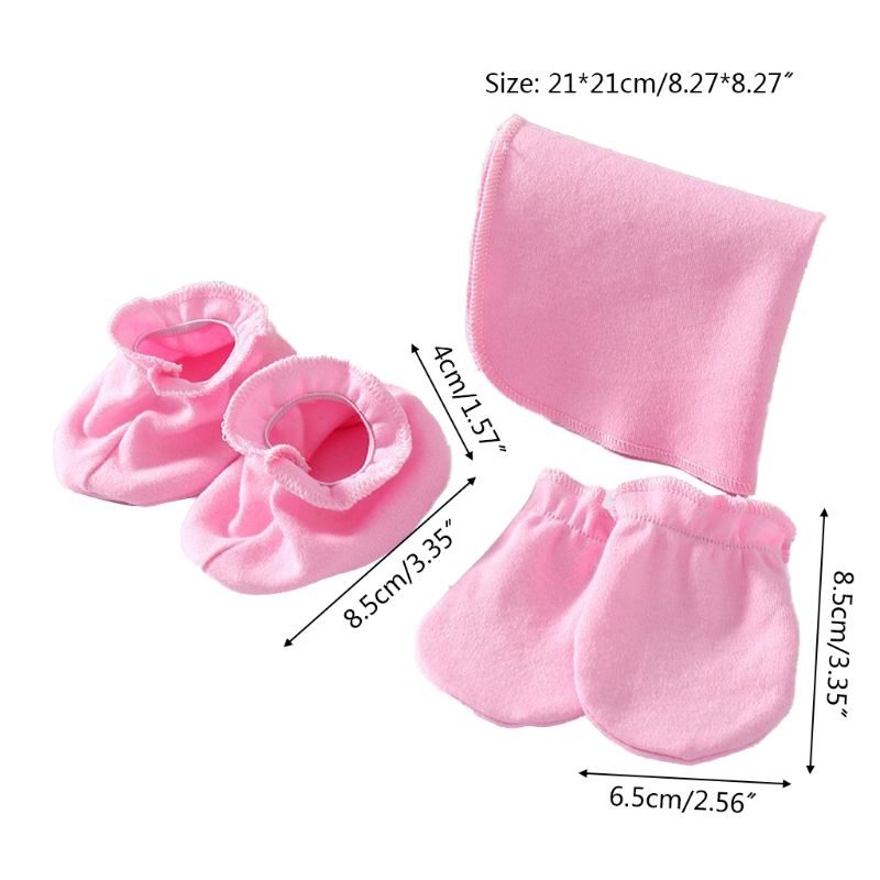 Baby neugeboren Weiche Baumwolle Speichel Handtuch Handschuhe Fuß Abdeckung einstellen Anti kratzen Fäustlinge T8ND