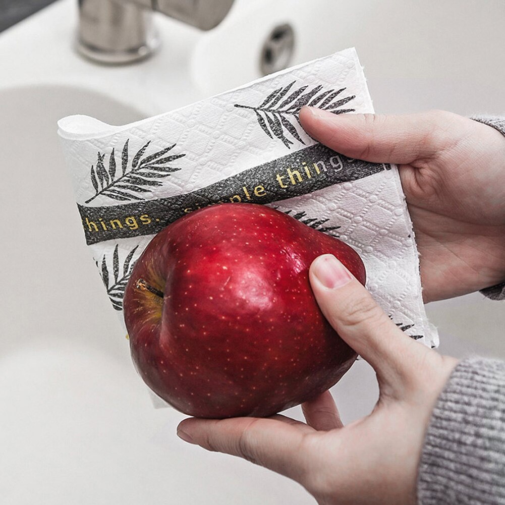 Kitchen Paper Towel Wet Dry Use Cleaning Cloth Reusable Strong Oil-absorbing Tissue FP8