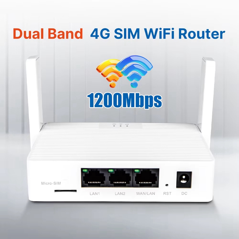 Neue Wifi 4G LTE Router SIM Karte 1200 Mbit/s 2,4 GHz 5 GHz Drahtlose Wi-Fi 5Dbi Antenne WAN LAN Port 32 Geräte EU-STECKER