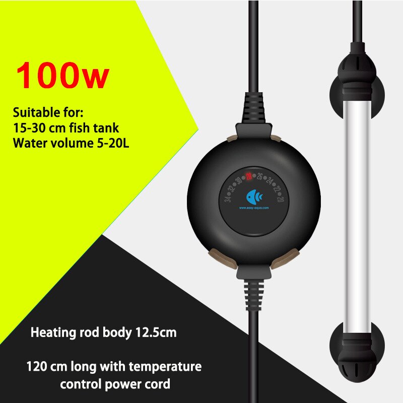 Aquarium Mini Thermostaat Verwarmingselement, Digitale Display Temperatuurregelaar, Dompelpompen Verwarming Buis. Verwarming Buis Van 25W 500W: 100w