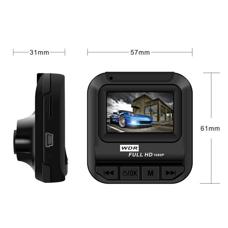 1.6 pouces voiture enregistreur vidéo haute définition caméra enregistreur de conduite Vision nocturne infrarouge TD326