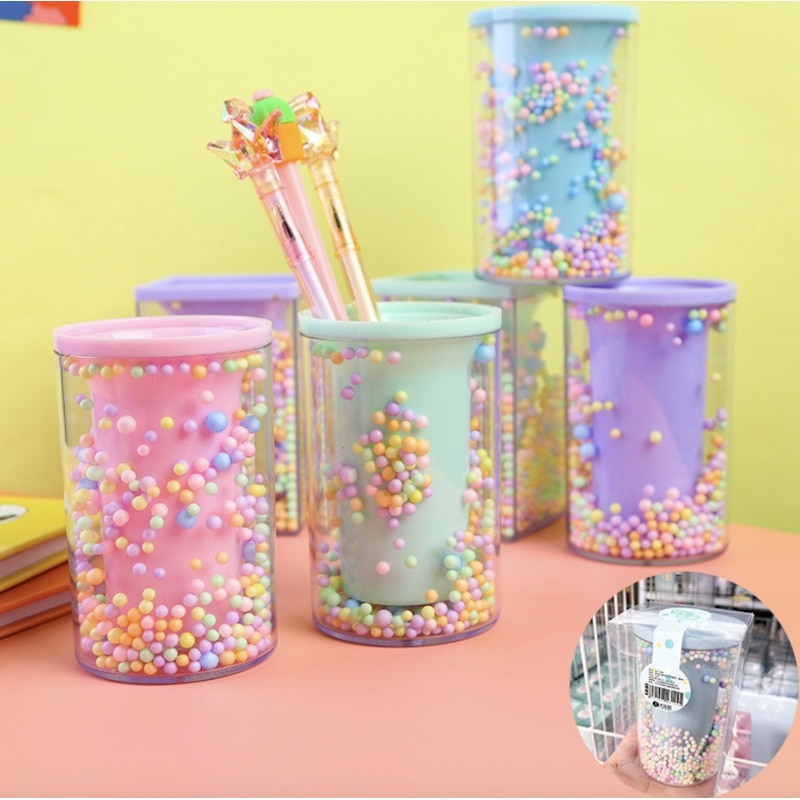 Cartoon Pen Container Students Children Multi-Functional Pen Holder Office Stationery Storage Box