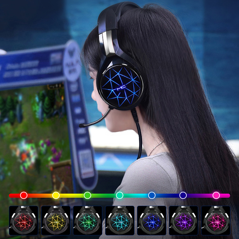 Gamingowy zestaw słuchawkowy gracze słuchawki z mikrofonem zestaw słuchawkowy dla graczy na PC 7.1 USB Surround Stereo dla graczy XBox One PS4 PC Laptop