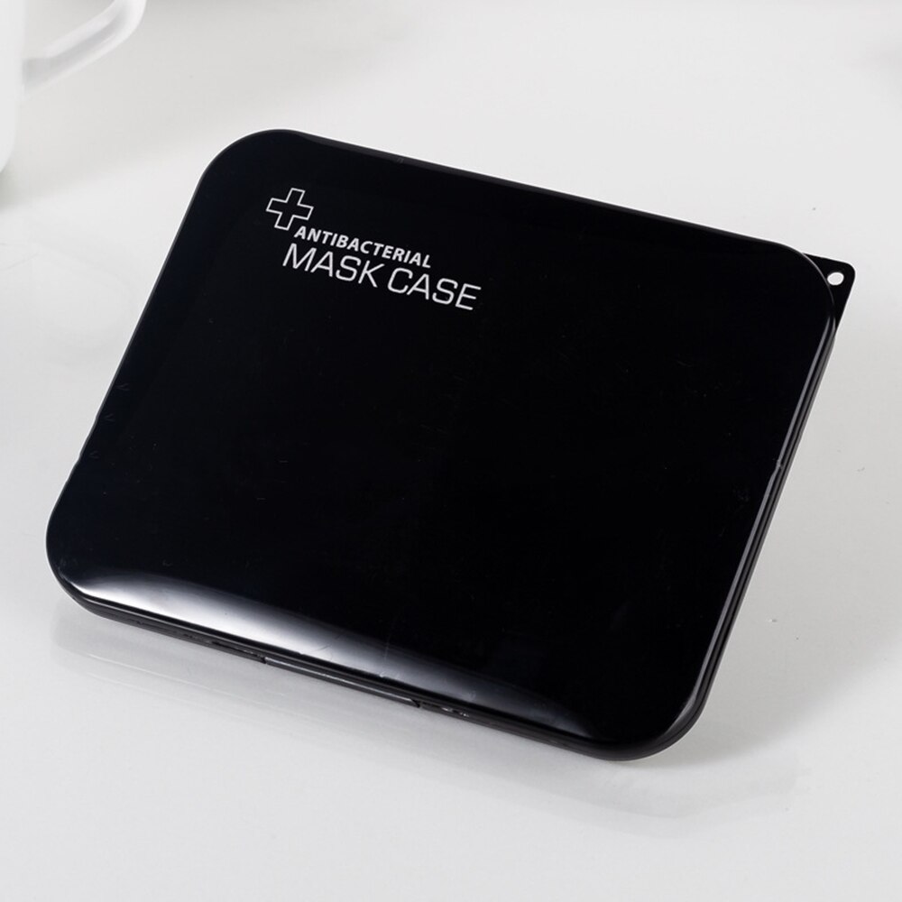 Masker opbergdoos masker opbergdoos draagbaar stofdicht vochtbestendig masker opbergdoos: Zwart
