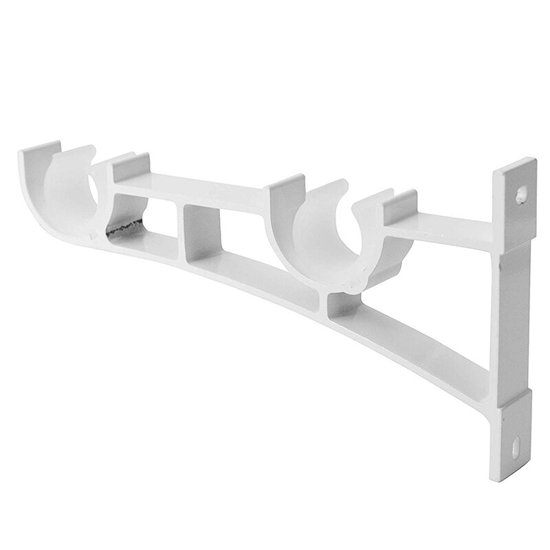 Double Curtain Rod Holders Set, Curtain Rod Brackets, Tap Right Into Window Frame Curtain Rod Hang Curtain Brackets for Window B