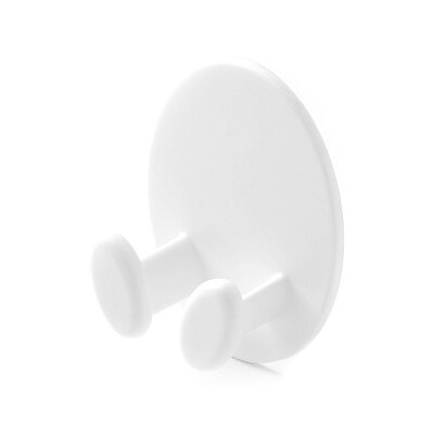 2pcs Hook Plug Strong Stick Hook Plug Finishing Nail-Free Stick Hook Oval Socket Hook Power Cord Storage Rack: White