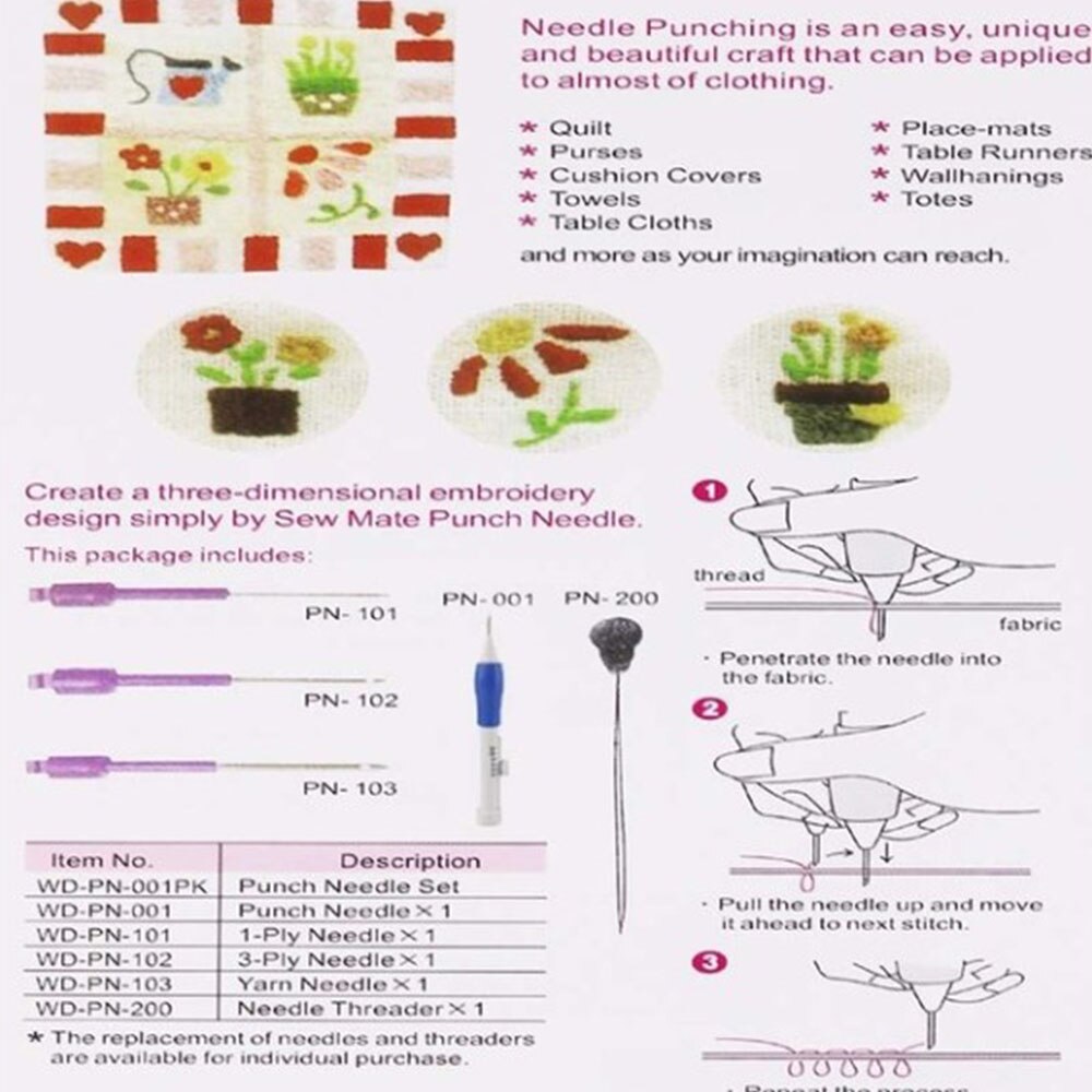 Stylo magique de broderie, bricolage, bricolage, poinçon interchangeable, accessoires de couture, dé à coudre, aiguille de broderie