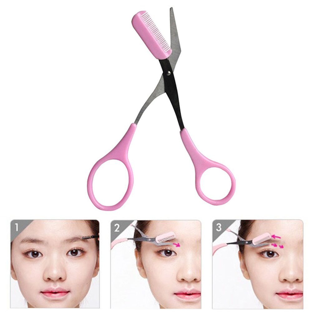 Mini Brow Class Cutting Scissors Easy-to-use Women Eyebrow Trimmer With Comb Cutting Scissors Trimmer Eyebrows Aid