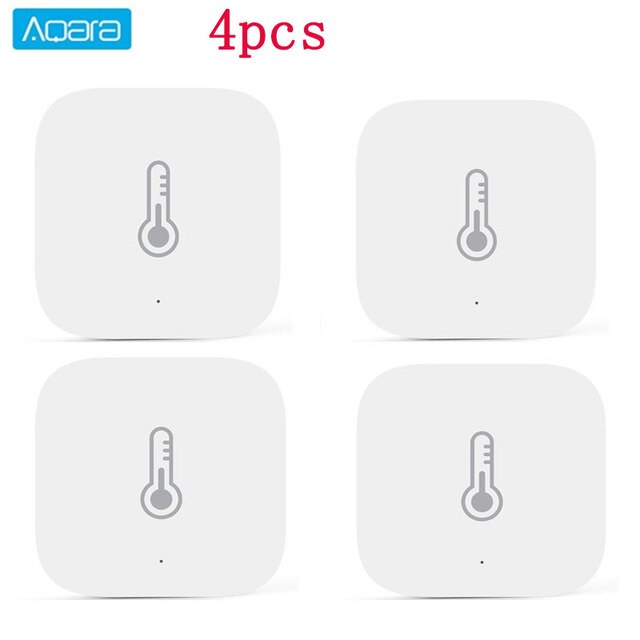 Newest Aqara Temperature Sensor Smart Air Pressure Humidity Sensor Smart Control Zigbee Connection For Xiaomi APP/Apple HomeKit: aqara version 4pcs