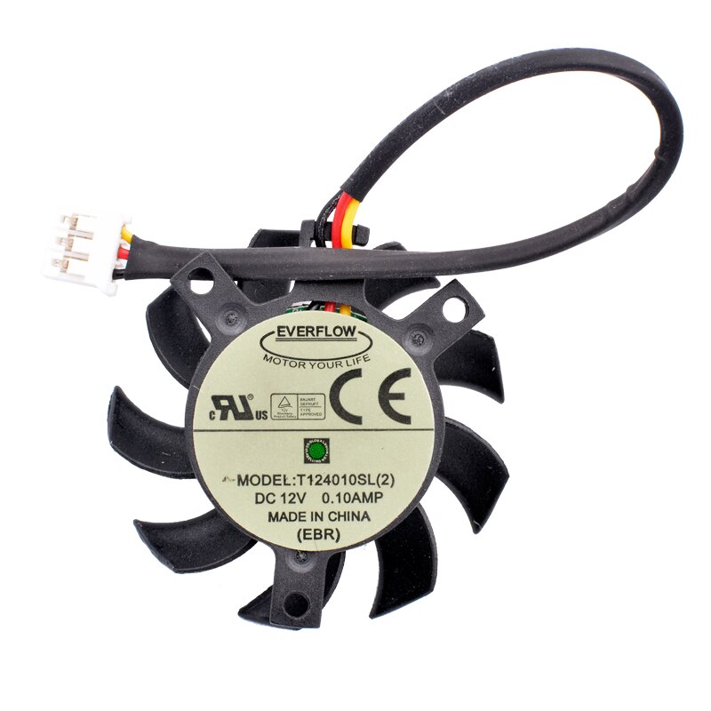 T124010SL（2） Diameter 37mm 30x30x23mm DC12V 0.10A 3 lines Cooling fan for soft router cooling aluminum sheet graphics card