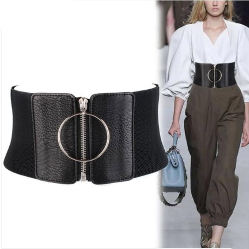 Korzetový opasok plus size ceinture femme elastické opasky pre ženy široké cummerbunds čierna pu koža strečový tvarovač pása cintos