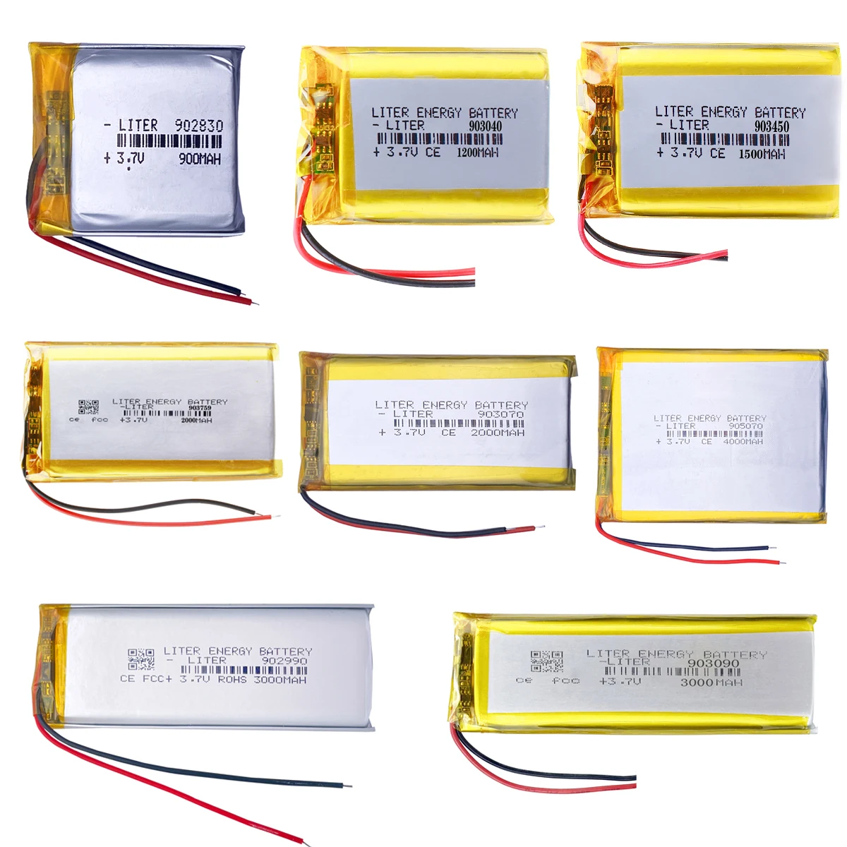 3.7V Lithium Polymer Li-Po li ion Rechargeable Battery 902525 Lipo cells For Electrograph Bluetooth speaker
