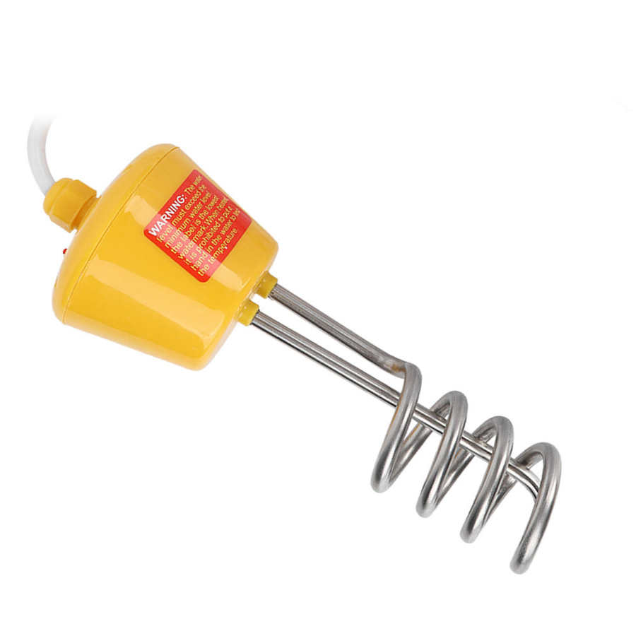 2m Electric Water Heating Rod Floating Electric Immersion Water Heater with Temperature Tester Yellow UK 220-250V