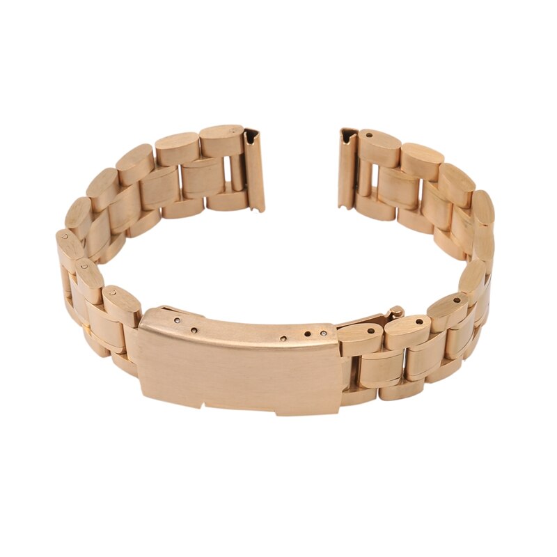 Klok Band 18Mm 304 Roestvrij Stalen Horloge Band Vervanging: Gold