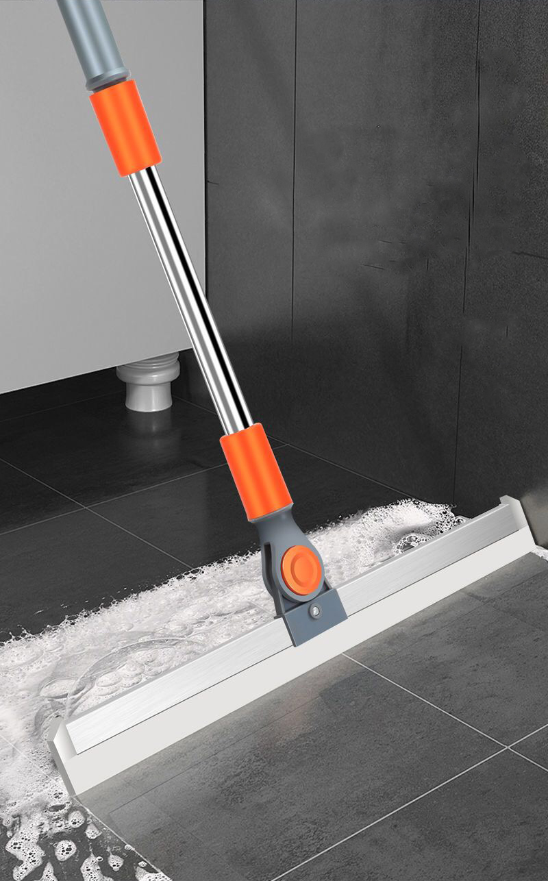 Reinigungsbürste mit langem Griff, teleskopisch, magischer Besen, Silikon-Bodenwischer, Rakelstreifen, Fensterglas, Haushalt, Badezimmer, Kehren