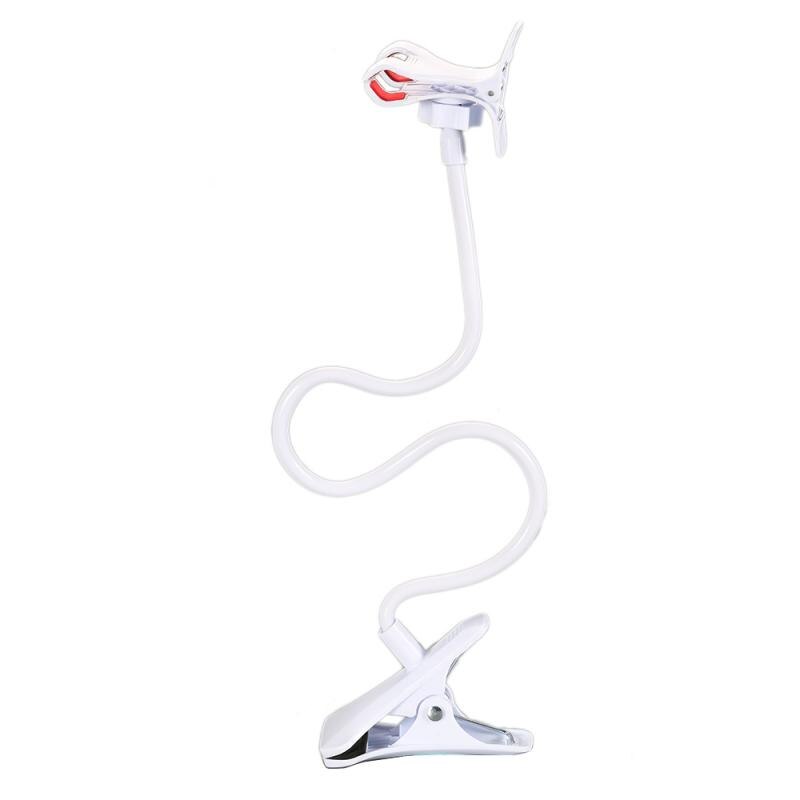 Universal- Kreative Halterung 360 ° flexibel Lange Arm Clip Montieren Bett Schreibtisch Faul Ständer Halfter Für Handy, Mobiltelefon Handys: weiß