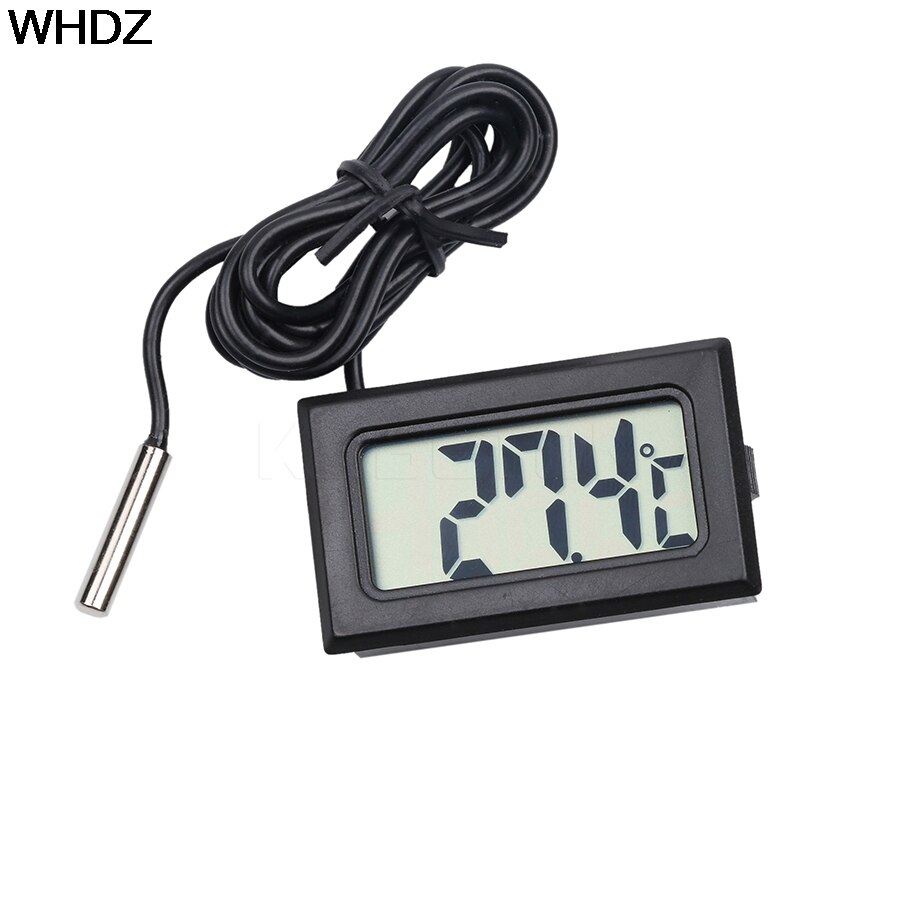 Lcd digitale thermometer koelkast vriezer hygrometer temperatuur  -50 ~ 110 graden sonde koelkastthermometer 1m lijnlengte met doos