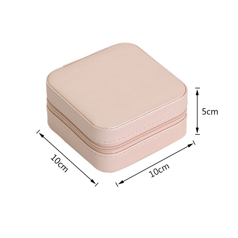 Universal Jewelry Organizer Display Travel Jewelry Case Boxes Portable Earring Necklaces Box Leather Storage Zipper Jewelers
