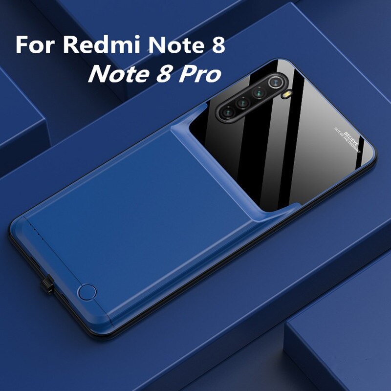 10000 Mah Draagbare Telefoon Batterij Cover Voor Redmi Note 8 Power Bank Voor Xiaomi Redmi Note 8 Pro Backup batterij Oplader