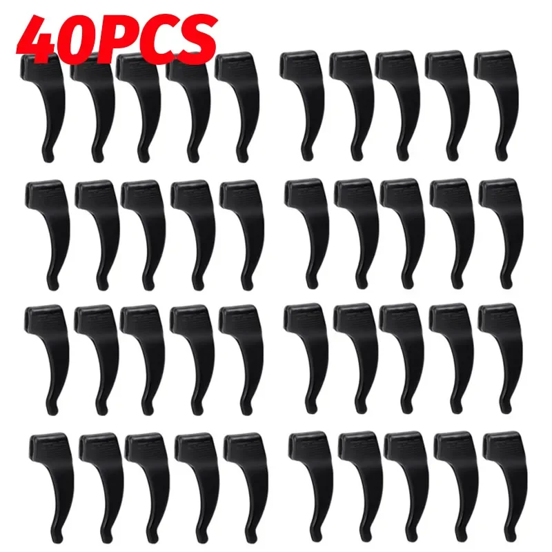 Ganchos antideslizantes de silicona para las orejas, empuñaduras elásticas para gafas, soporte de tapón para la oreja, accesorios de sujeción, soporte para gafas con punta del templo, 50 Uds.: Rosa