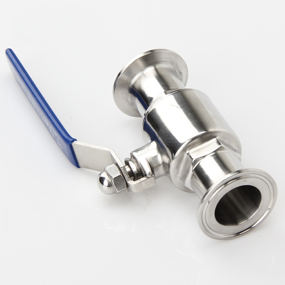 304 Stainless Steel Food-grade Sanitary Fixture Ring 38/45/51mm Fast Connection Direct Ball Valve Stainless Steel Ball Valve