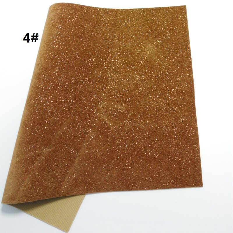 1PC 21X29CM Glitter Fluwelen Faux Leer Stof, synthetisch Leer Stof Lederen Lakens Voor Maken Bows LEOsyntheticoDIY T268: 4