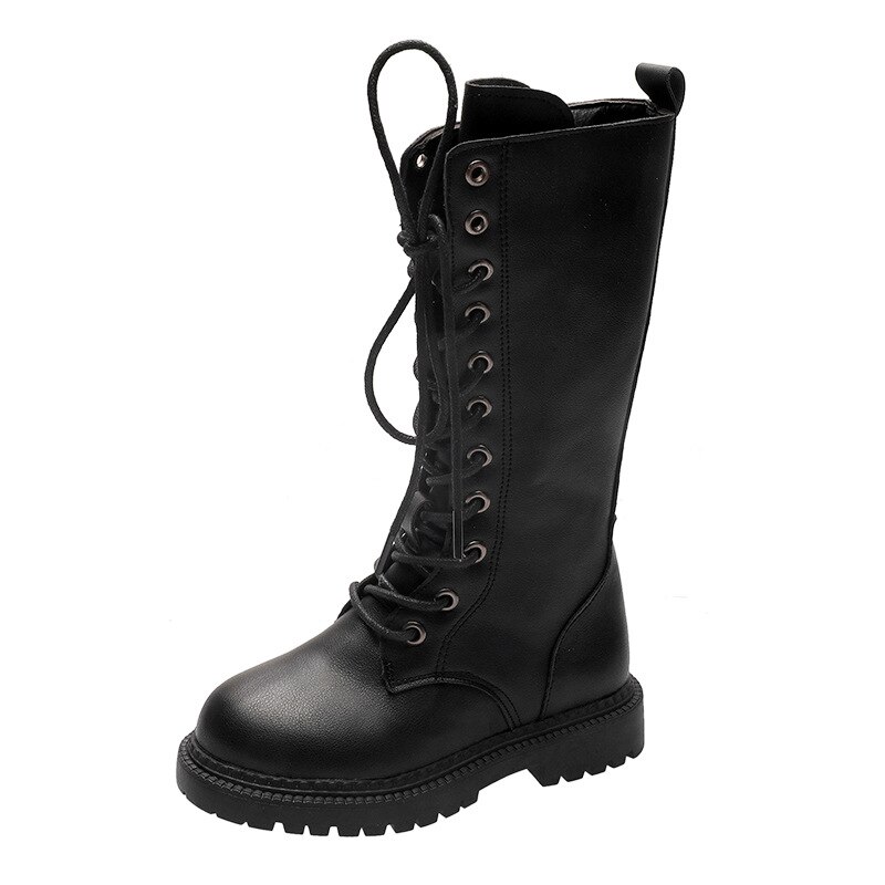 Stivali per bambini 2020 autunno appartamenti per bambini scarpe per bambini stivali per ragazze stivali alti al ginocchio di marca scarpe moda per bambini nero taglia 26-36