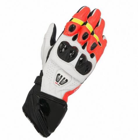Alpin GP Pro R2 Motorcycle Motorbike Leather Gloves | All Colours & Sizes: Orange / L