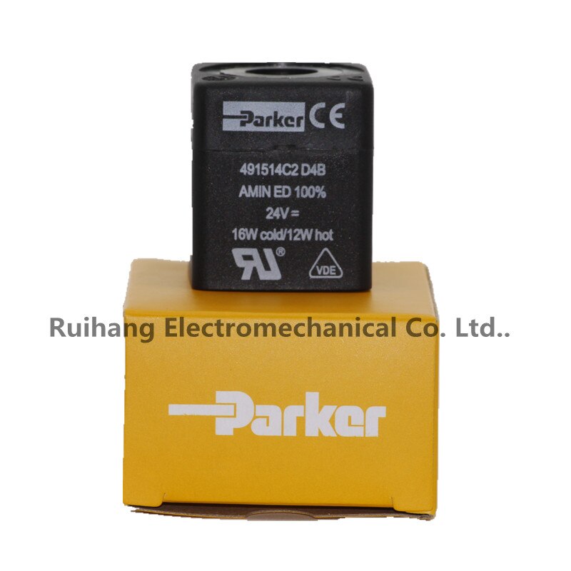 Bobine Parker 491514C2 D4B AMIN ED100 % 24V = 16wcold/12whot
