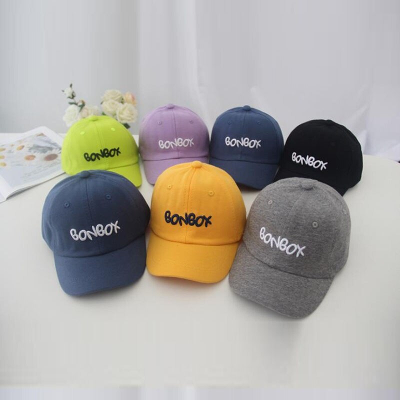 Kids Meisjes Jongens Baseball Cap Vlakte Strapback Brief Borduurwerk Hoeden Hip-Hop Stijl Causale Caps One Size