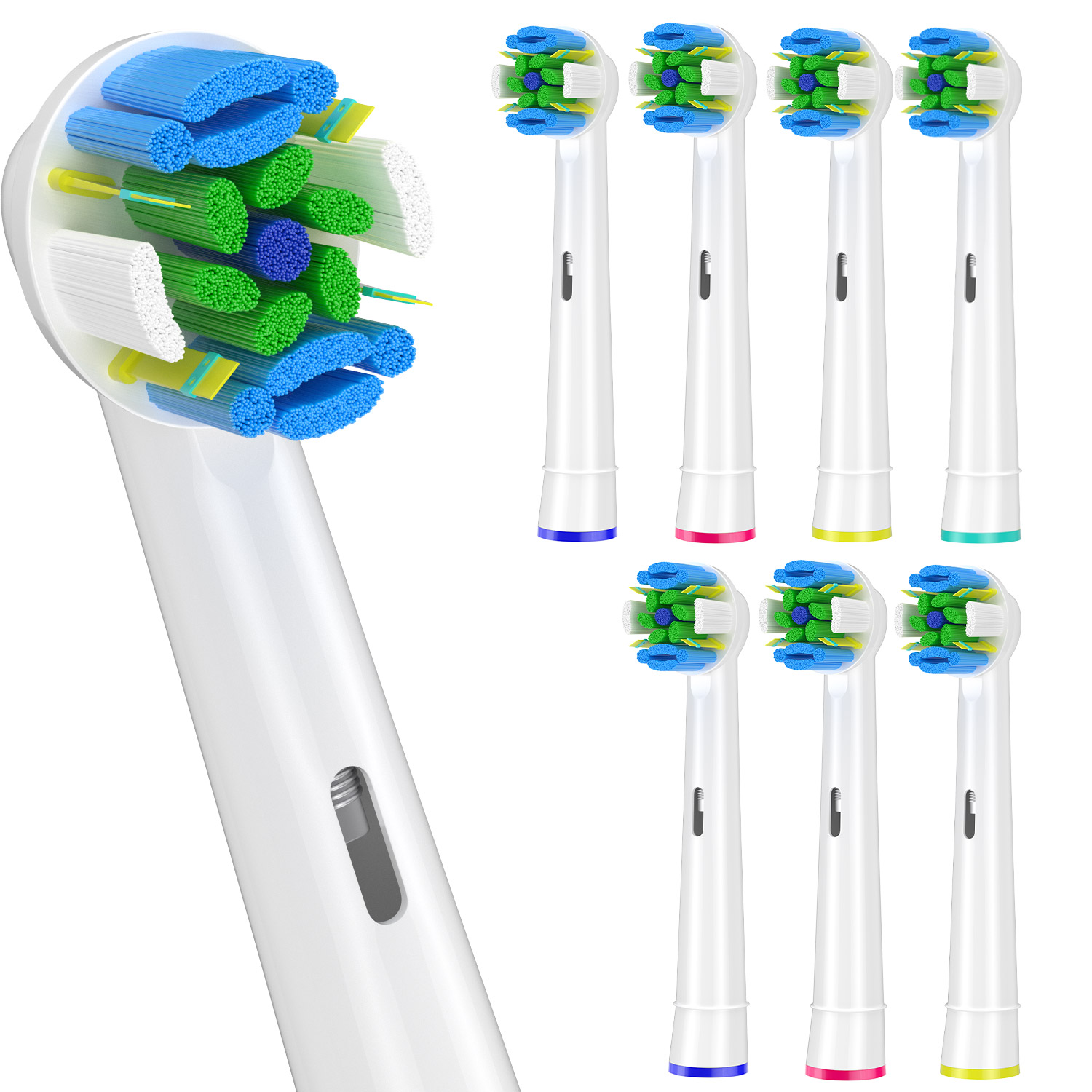 4 Stuks Opzetborstels Voor Oral B Braun Floss Action Pro 7000 Pro 1000 Pro 3000 Pro 5000 Vitaliteit Tandenborstel Modellen: Ivoor