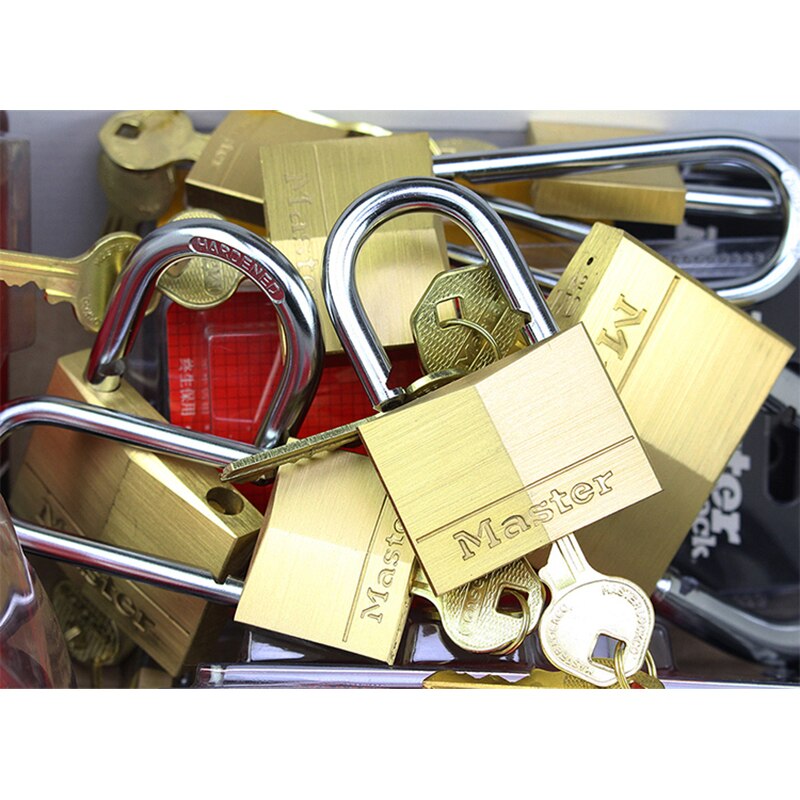 Master Lock Massief Messing Hangslot Outdoor Indoor Waterdichte Keyed Lock voor Rugzakken, Aktetassen, Tackle dozen, kluisjes sloten