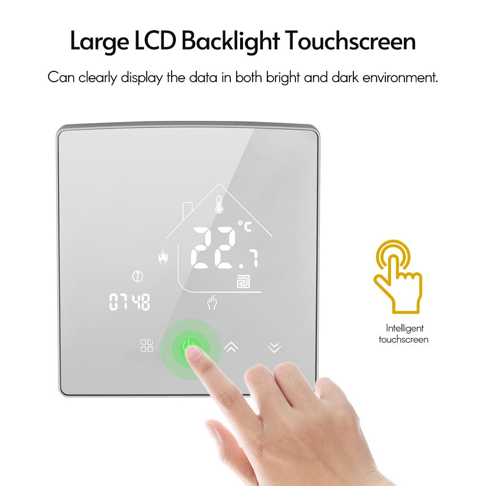 Termostato Digital inteligente eléctrico/caldera de Gas/radiador de calefacción de agua, pantalla táctil LCD, controlador de temperatura programable semanal